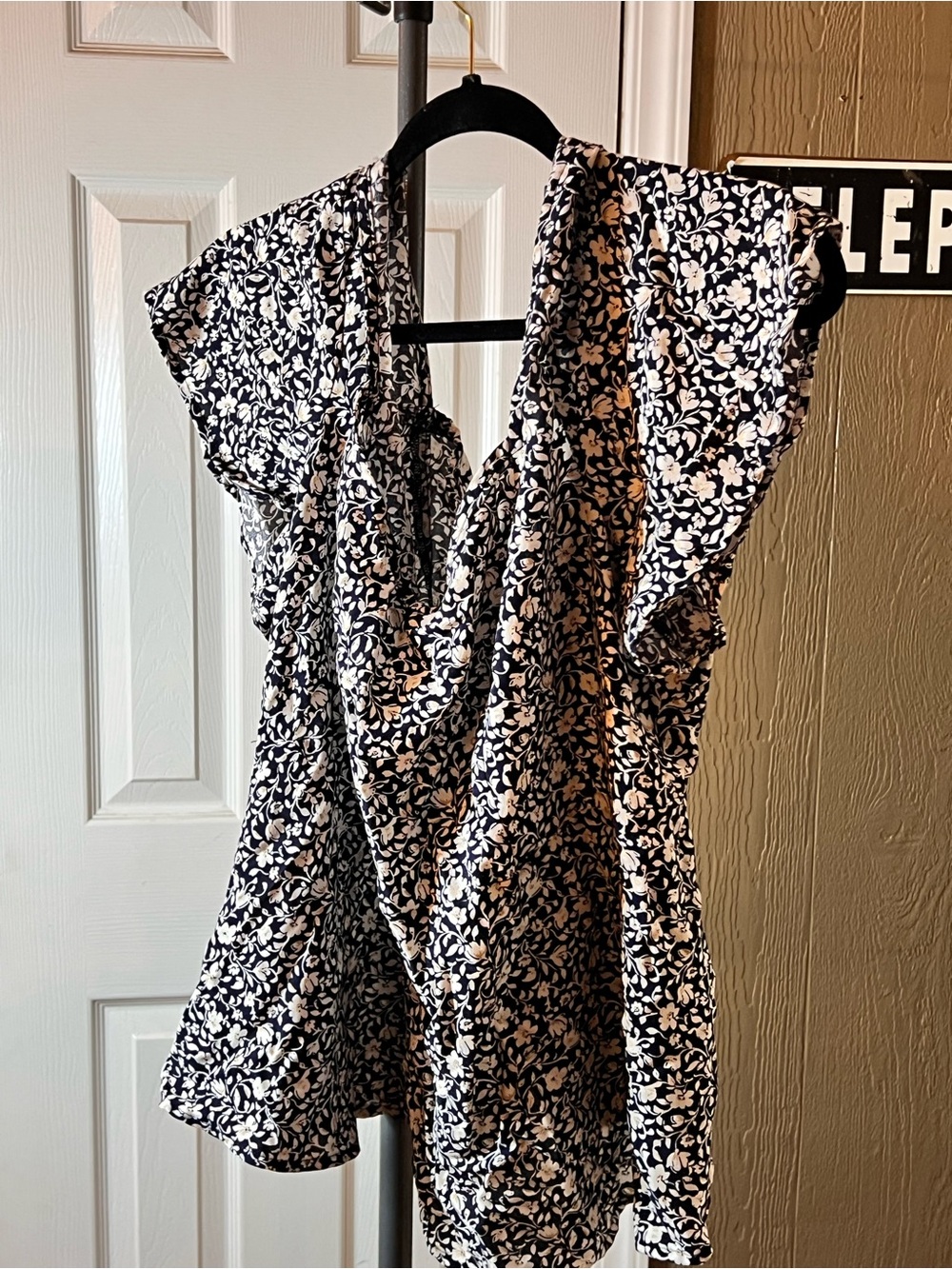 Torrid Black and White Floral Blouse